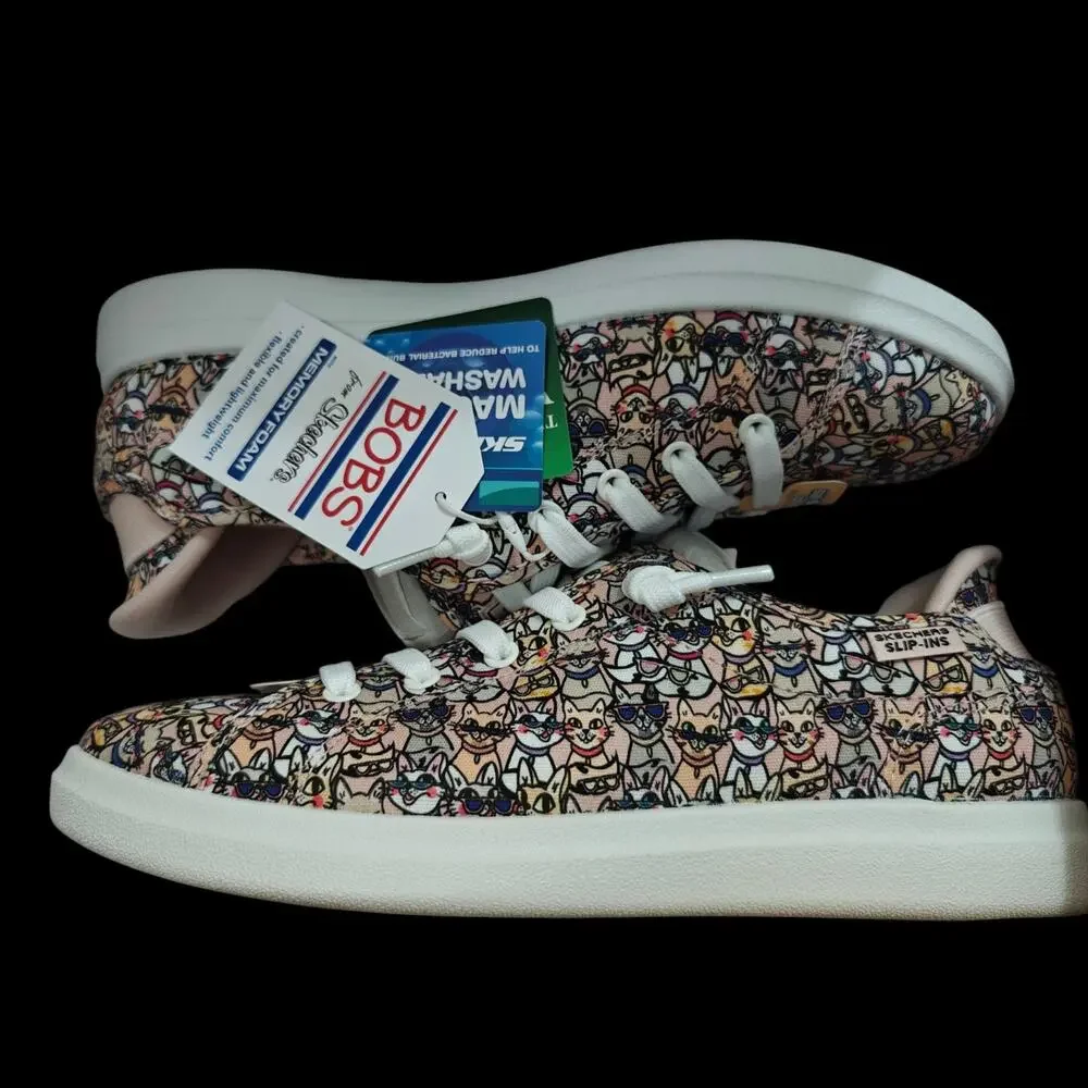 Skechers Womens D’Vine Kitty Cool Cats Slip-Ins Sneakers Size 7.5 Canvas NEW - Picture 5 of 14